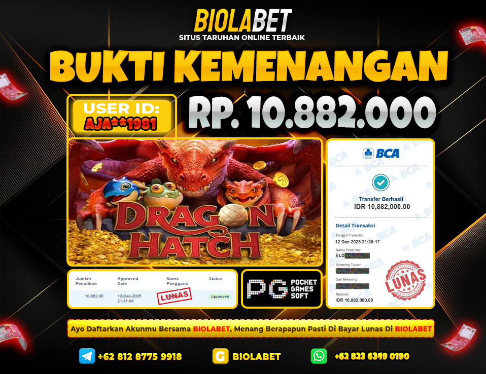 BIOLABET JACKPOT PG Soft Rp.10.882.000.,- LUNAS