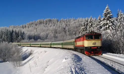 jeseniky semmering vlak zima