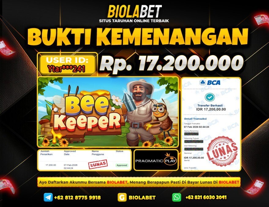 BIOLABET JACKPOT Pragmatic Play Rp.17.200.000.,- LUNAS