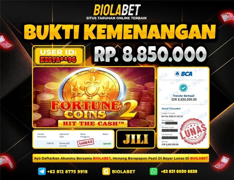 BIOLABET JACKPOT Jili Rp.8.850.000.,- LUNAS