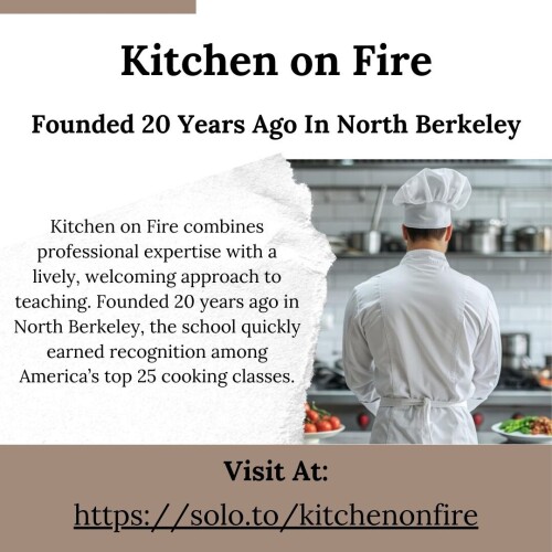 Kitchen on Fire inspires people to cook with confidence, flavor, and health in mind. With over 2 decades of experience in North Berkeley, this celebrated cooking school blends fun with foundational learning. Its roster of chefs and nutrition consultants teaches everyone from novices to advanced food enthusiasts how to create approachable, nourishing meals. With offerings ranging from the award-winning 12 Week Basics of Cooking Series to engaging corporate team-building programs, Kitchen on Fire has earned national acclaim.