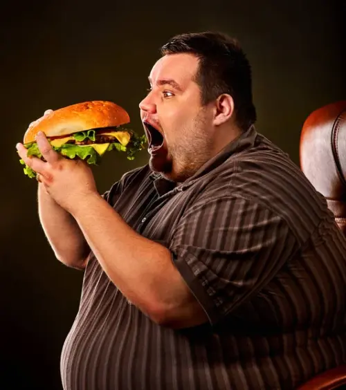 depositphotos 167894700 stock photo fat man eating fast food
