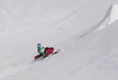 Snow FAIL Wins 01 10 23 GIF 02 Snowmobile Flip AWESOME