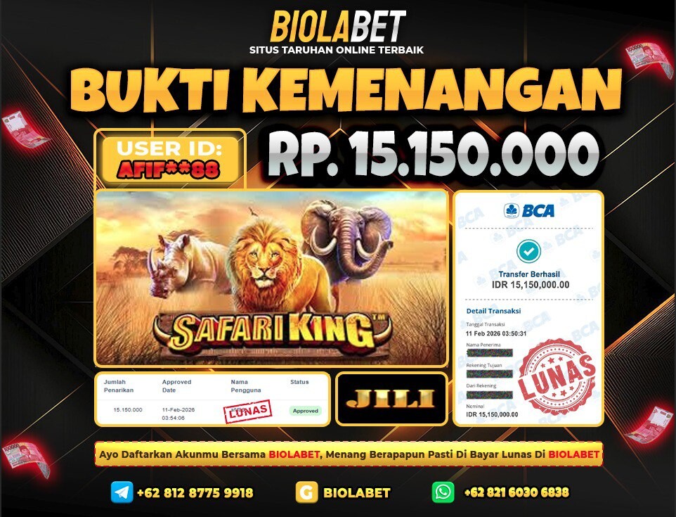 BIOLABET JACKPOT Jili Rp.15.150.000.,- LUNAS